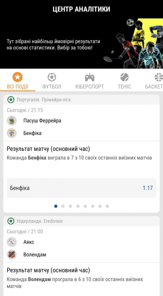 Розділ з аналітикою