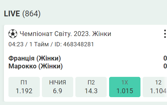 Вибір резльтату події
