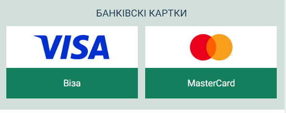 BetWinner підтримує транзакції через системи Visa та Mastercard